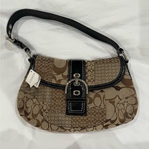 NWT Vintage COACH SoHo Signature PWK Flap Shoulder Bag